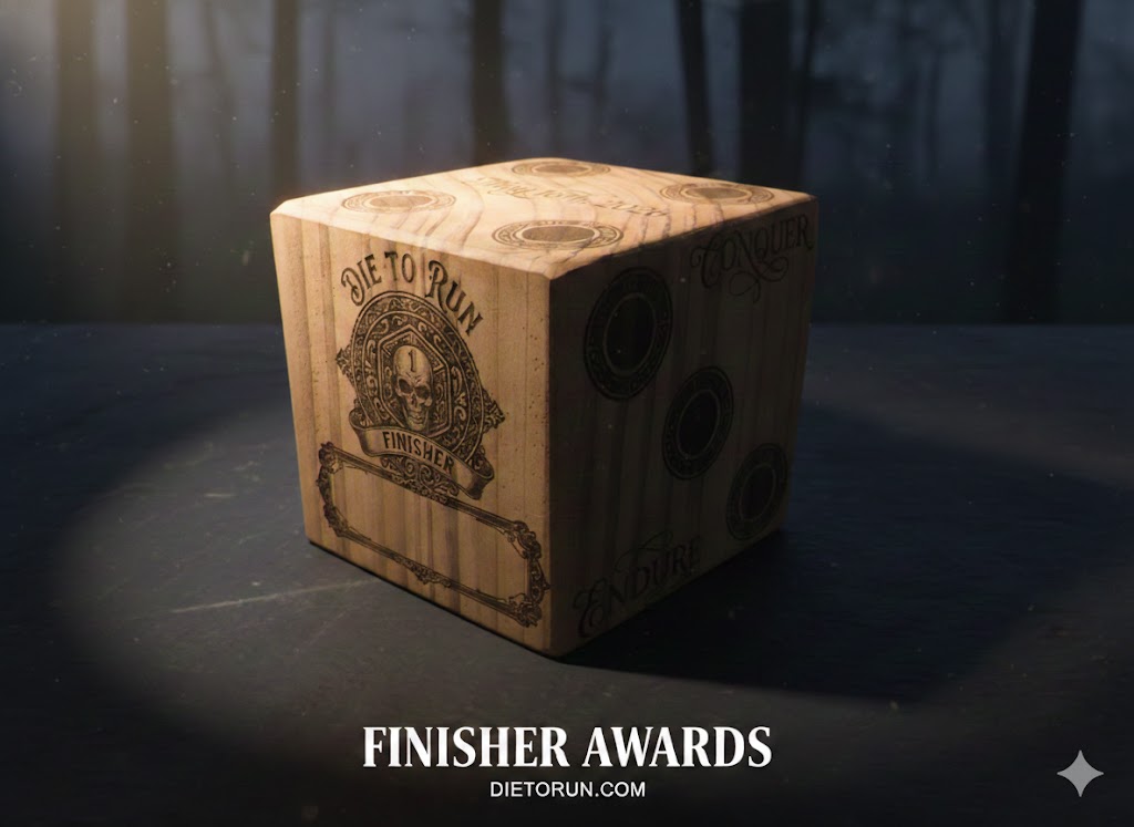 Wooden Die to Run finisher block award